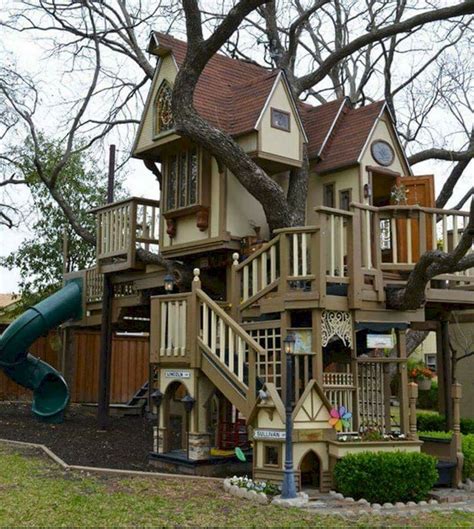 Creative And Cute Backyard Garden Playground For Kids 7 Tree House