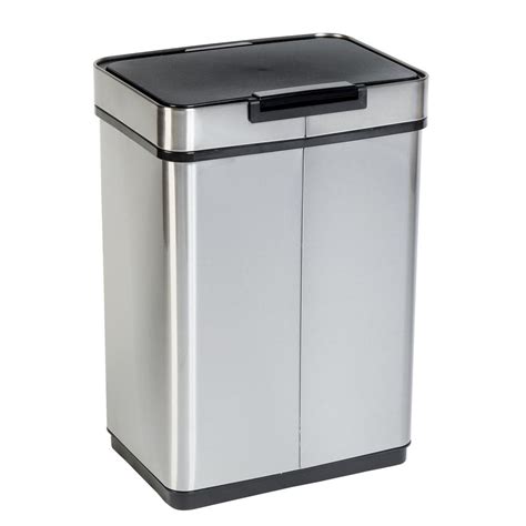 Honey Can Do 13 Gal Stainless Steel Touchless Sensor Trash Can Trs
