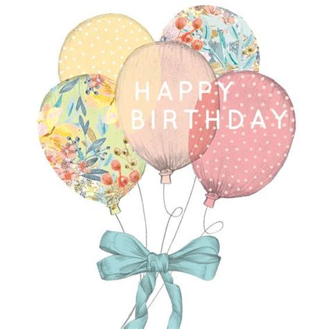 Happy Birthday Pretty Lace Floral Balloons Happy Birthday Greetings