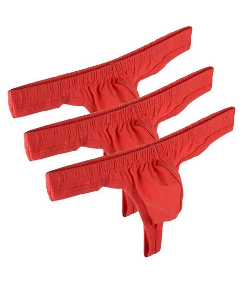 Junglegstring Red Thong Pack Of 3 Buy Junglegstring Red Thong Pack Of