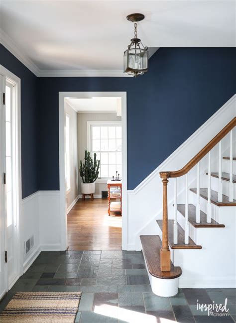 Painting My Entryway Farrow And Ball Stiffkey Blue Entryway Colors