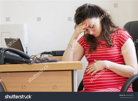 Tired Pregnant Woman Office Stock Photo Edit Now 360999059 Shutterstock