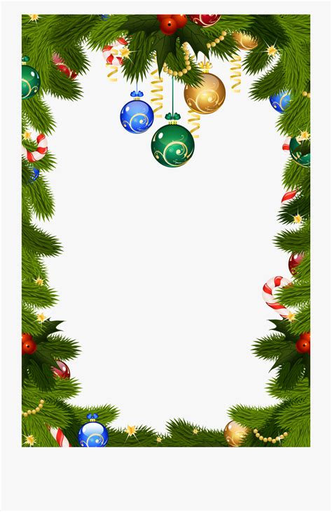 Free Christmas Clipart Borders Printable Template