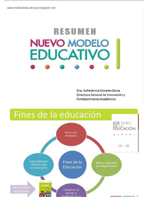 Resumen Del Nuevo Modelo Educativo 2017