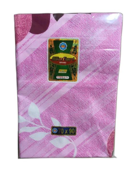 Pink Printed 125 Gsm Safari Cotton Bed Spread For Homehotel Size 2