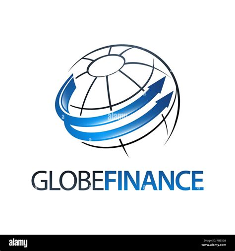 Global Finance In Globe Rotate Arrow Logo Concept Design Template Idea