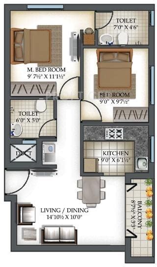 850 Sq Ft 2 Bhk Floor Plan Image Ranga Foundation Azhal Available For