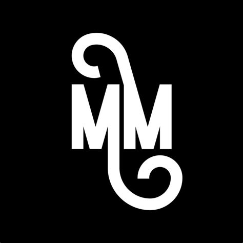 Design De Logotipo De Letra Mm Cone Do Logotipo De Letras Iniciais Mm Modelo De Design De