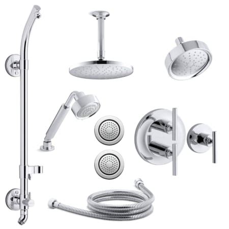 Real rain from kohler offers a true, warm, spring rain experience. Kohler K-PURIST-DMS18HR-4E-CP Polished Chrome Purist ...