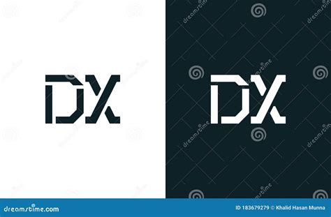 Minimal Abstract Initial Letter Dx Logo Stock Vector Illustration Of