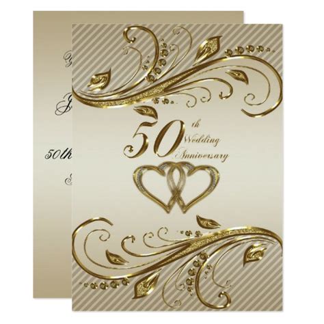 For this special event in both your own or your loved ones' life, 50th wedding anniversary gifts will be able to capture all the memories into one special item. 50th Wedding Anniversary Invitation Card | Zazzle.com
