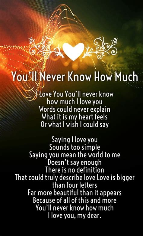 Quotes About Life How Much I Love You Poems For Him And Her Images