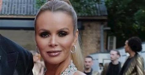 BGT S Amanda Holden Wows Fans In Plunging Sheer Backless Dress For Semi