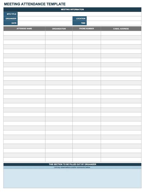 Attendance List Templates 12 Printable Xlsx Docs And Pdf Samples