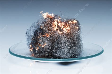 Steel Wool Burning 2 Of 3 Stock Image C0363547 Science Photo