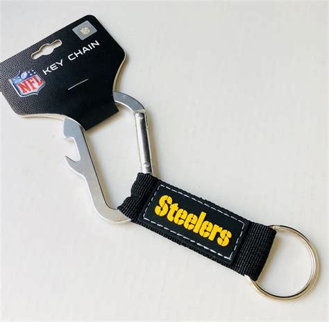 Llavero Carabiner Pittsburgh Steelers Nfl Producto Oficial 20000