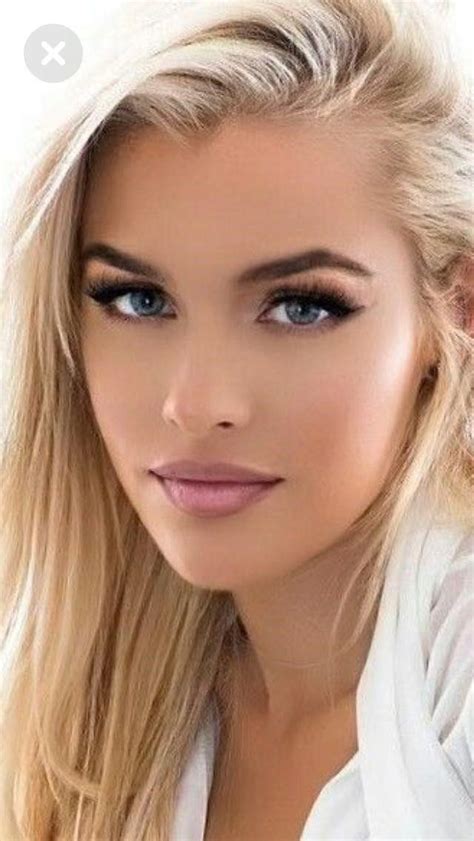 blonde beauty gorgeous eyes dyed blonde hair frontal hairstyles