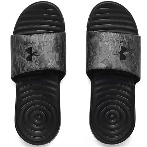 Under Armour Mens Ansa Graphic Slide Sandals Black Size 13 Black