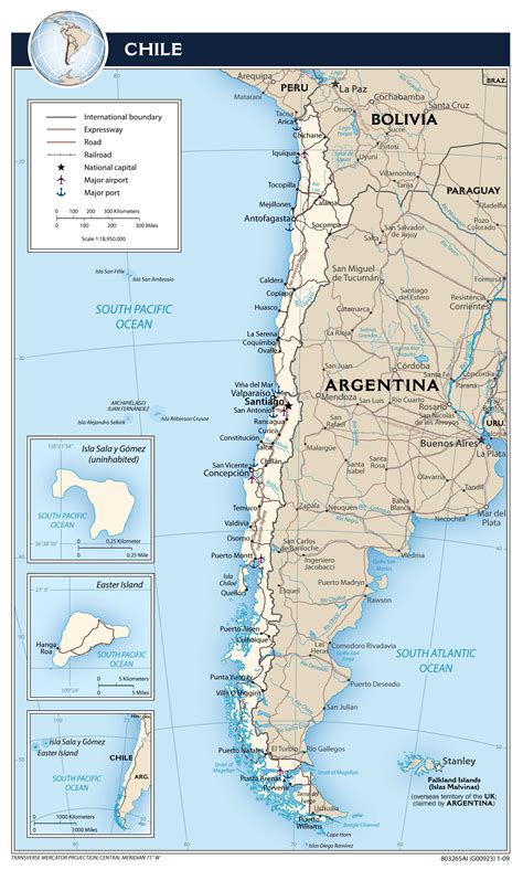 Grande Detallado Mapa Político De Chile Con Carreteras Ciudades