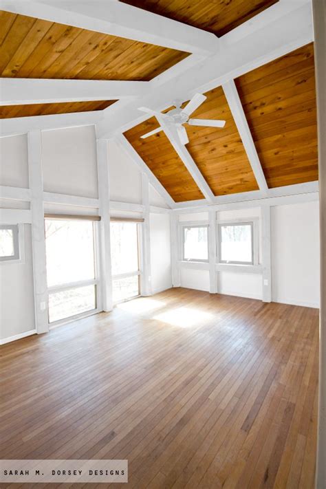 See more ideas about painted ceiling beams, painted ceiling, ceiling beams. Wood in our house | Painted wood ceiling, White beams ...