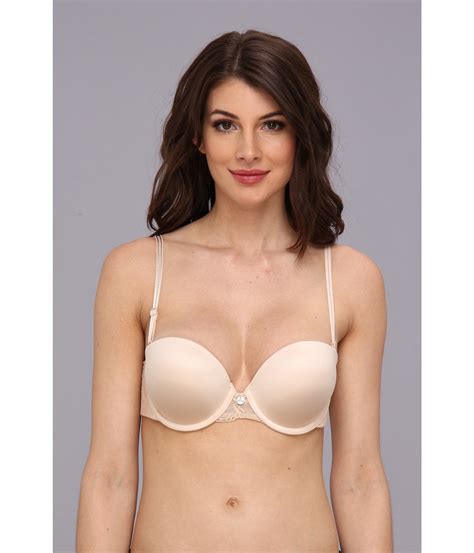 Dkny Lace Super Glam Strapless Push Up Bra 458111 In Natural Lyst