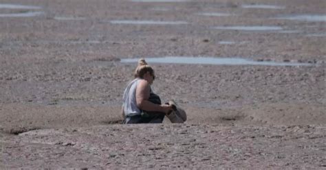 Unlucky Woman Gets Stuck Up To Waist In Mud And Has To Be