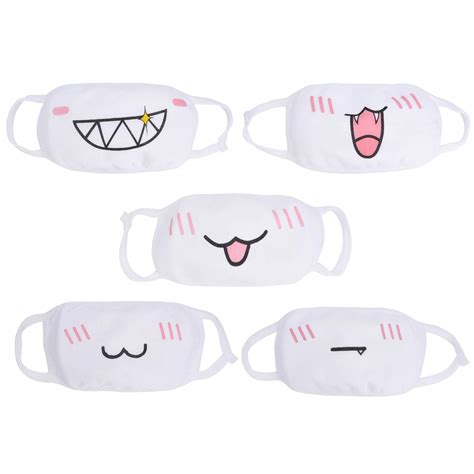 Aniwon Cute Kawaii Kaomoji Emoticon Anime Print Cotton Face Mouth Anti Dust Muffle Mask For