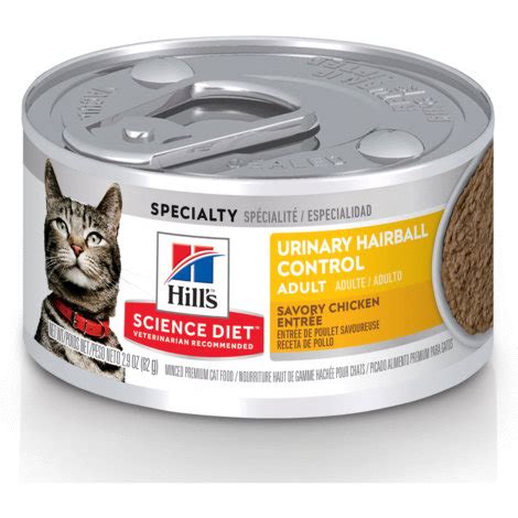 Jan 09, 2020 · hill's science diet urinary & hairball control falls just in between our other two wet cat food picks on price and nutritional value. Hill's Science Diet Adult Urinary Hairball Control Savory ...