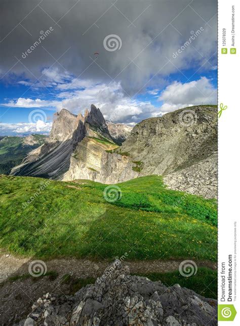 Amazing Landscapes View Of Green Mountain With Blue Sky On Summer From
