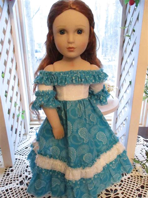 blue doll dress to fit your 16 a girl for all time doll by emmakate0 on etsy deep skin tone