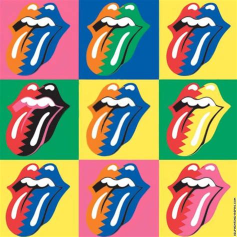 Oil Painting Reproduction Of Rolling Stones 3x3 Pop Art
