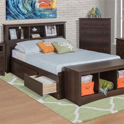 See more ideas about storage towers that can act as both a nightstand and a support system for a bed hutch. Prepac Manhattan Bookcase Platform Storage Espresso Finish ...