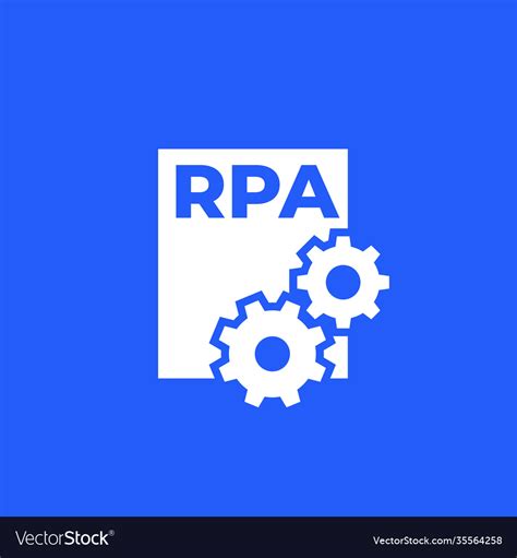 Rpa Robotic Process Automation Icon Royalty Free Vector