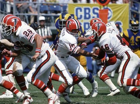 1977 Falcons At Rams Football Football Helmets Nfl Football