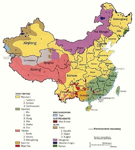 Languages Spoken In China 1990 Maps On The Web