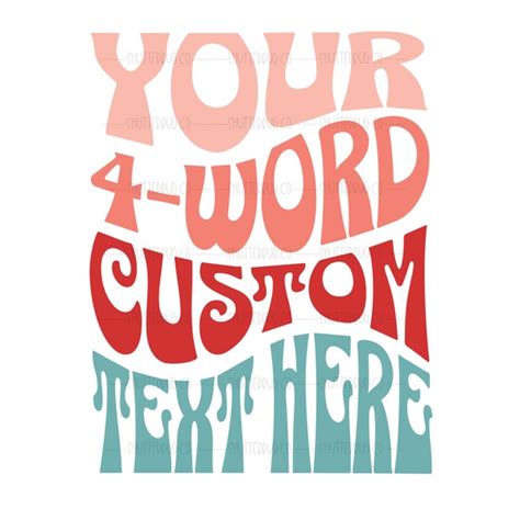 Custom Word Fonts Digital Files Etsy Uk