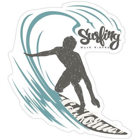 Surfing California Sticker