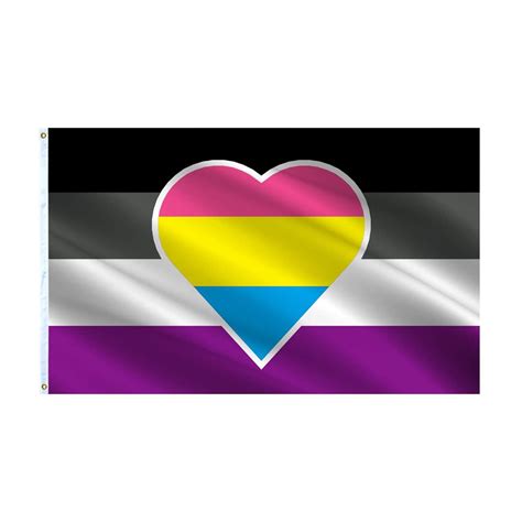 Panromantic Asexual Flag Gray Asexual Flag Panromantic Ace Sexuality Flag Pride Flag