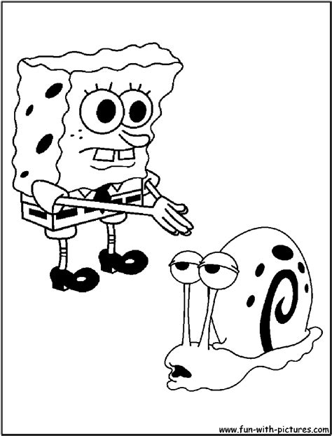 Spongebob Coloring Pages Disney Spongebob And Gary Coloring Pages
