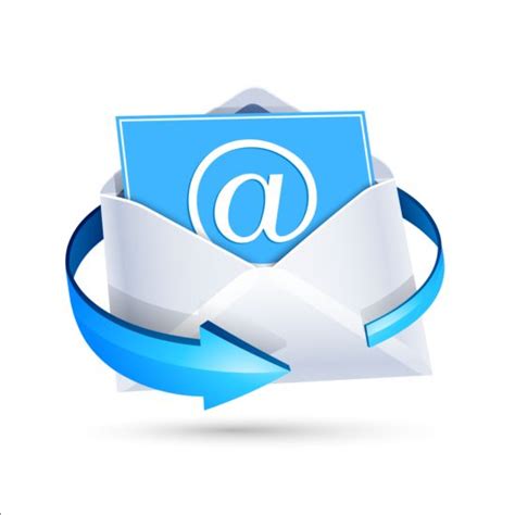 Email Icon With Blue Arrow Vector 01 Free Download