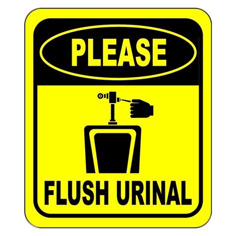 Please Flush Urinal Sign