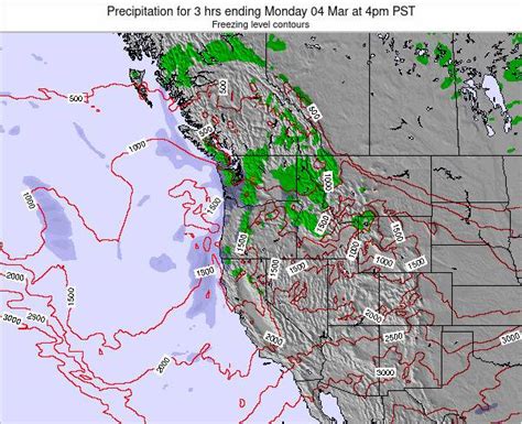 Oregon Precipitation For 3 Hrs Ending Saturday 27 Mar At 5pm Pdt