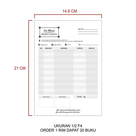 Jual Sp Cetak Custom Nota Kwitansi Invoice Surat Jalan Rangkap Di