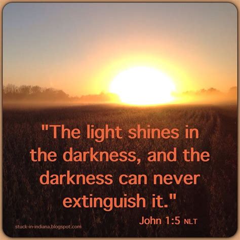 the light shines in the darkness and the darkness can never extinguish it john 1 5 nlt