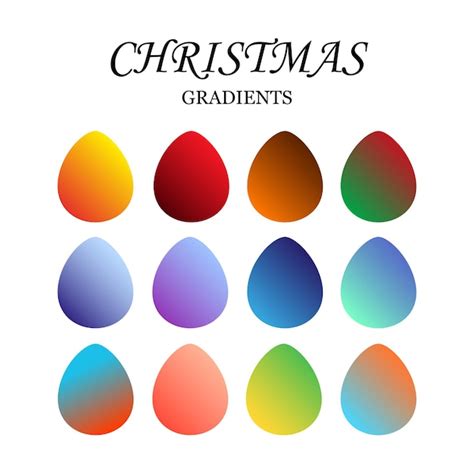 Premium Vector A Set Of Christmas Gradients Bright And Colored Shades