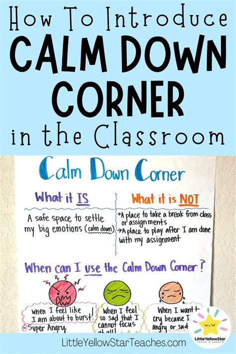 A Poster With The Words How To Introduce Calm Down In The Classroom