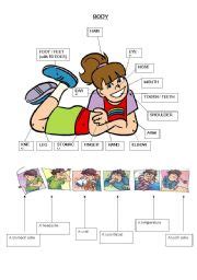 Illness, sickness, injuries, aches and pains. English worksheets: body vocabulary and illnesses