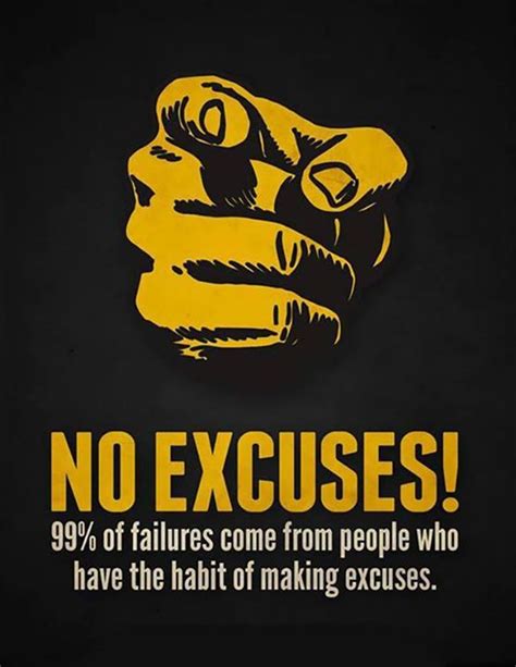 No Excuses 99 Of Failure Come From People Who Have The Habit Of