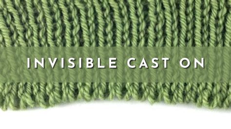 How To Knit The Invisible Cast On Knitting Stitch Pattern English