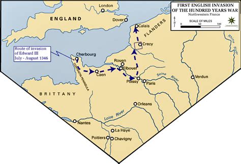 Map Of The Hundred Years War Campaign 1346